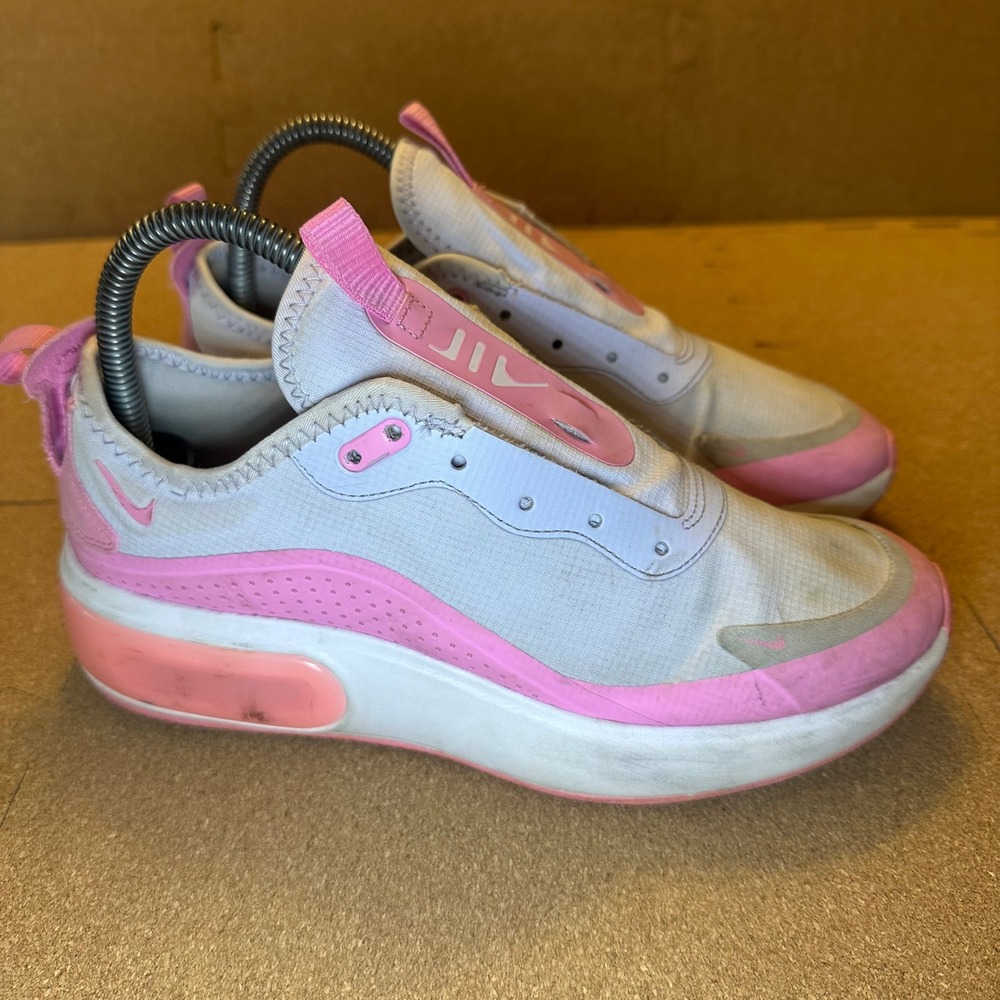 Nike Air Max Dia Womens 7.5 White Pink Running Shoes AQ4312-501 No Laces